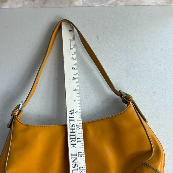 Nine West Shoulder Bag Women's Yellow Faux Leather Y2K - Picture 4 of 16
